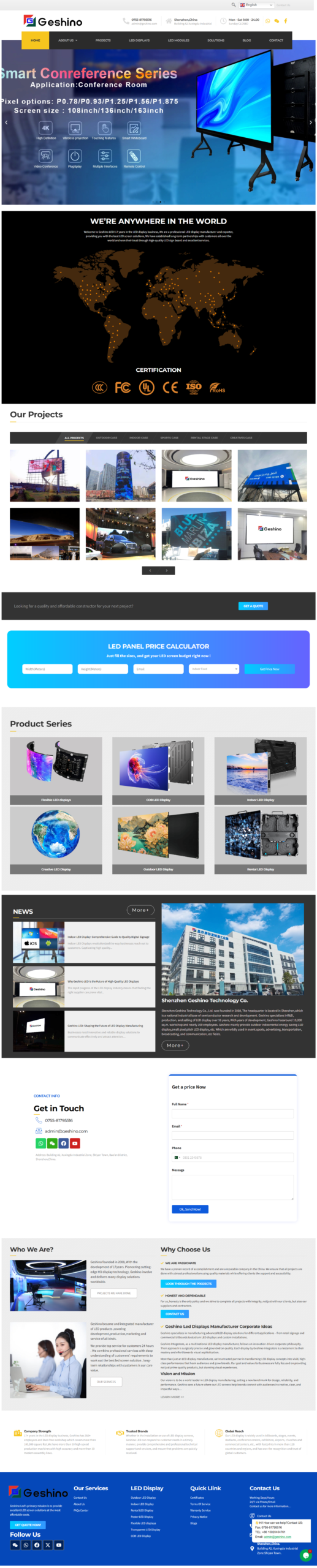 GeshinoLed Website